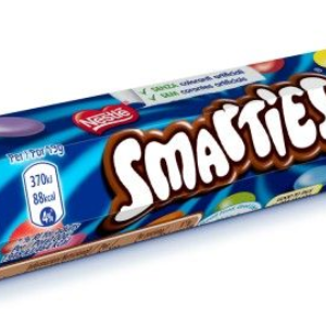 Smarties kleine Hexagon-Rolle, bunte Schokolinsen 38g